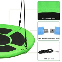 Saucer Tree Swing Seat for Kids 40 Inch Outdoor Round Green
