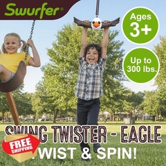 Swurfer Ninja Twister Swing Toy, 360 Spin, Backyard Outdoor Play