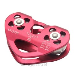OUTDOOR Zip Line Cable Trolley Rock Climbing Dual Pulley 25KN / 5600lbs A