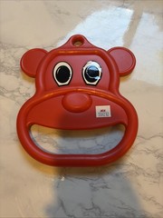 Set of 4 Bear Trapeze Rings Playground Swing Set Gym Rings Plastic Red Yellow