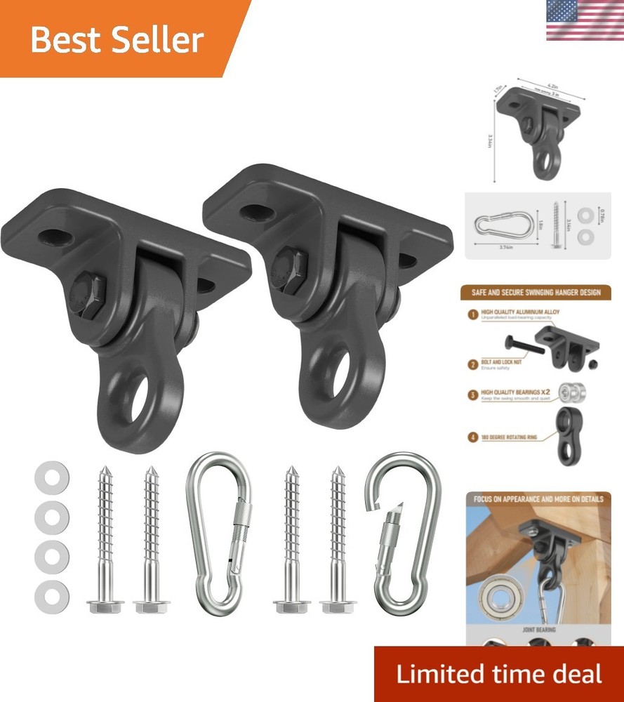 Heavy Duty Porch Swing Hangers Kit, with Screws Bolts for Wooden Sets Playgro…