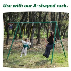 High Back Toddler Swing Seat with Yellow Chains – Fully Assembled Baby Swing Acc