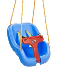 Little Tikes Blue Adjustable Straps Baby Swing 2-in-1 Swing for Infants