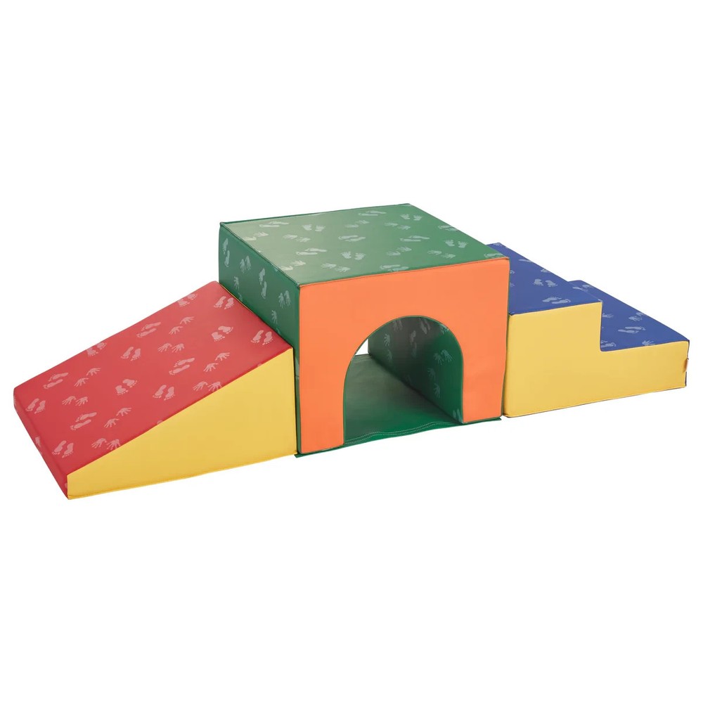 ECR4Kids SoftZone Single Tunnel Climber, Toddler Playset, 3-Piece