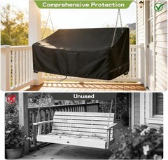 Porch Swing Cover Waterproof Outdoor Hanging Swing Chair Cover for 2 Person