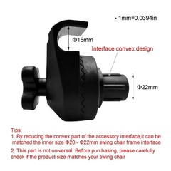 2 Pack Garden Swing Plastic Fittings Porch Patio Swing Frame Parts for Outdoor