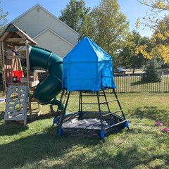 Jungle Gym Dome Climber with Platform & Tent Large Outdoor Monkey Bars for Kids
