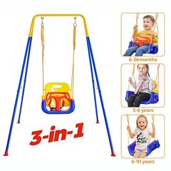 FUNLIO Toddler Swing with Foldable Stand 3 in 1