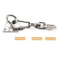 M8 Swivel Ceiling Mount Hook Heavy Duty 304 Stainless Steel for Yoga Swing Bo…