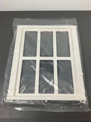 Backyard Discovery Playground Window Frame – White Plastic with Multiple Opening