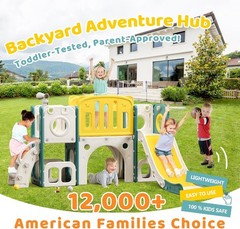 Kids Indoor Outdoor Playground Climber Slide Gym