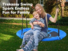 700lbs 40” Saucer Tree Swing Outdoor Backyard Flying Swing Set for Kids Adults