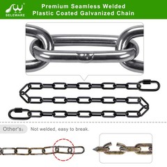 2 Pack 40 Inch Hanging Swing Chain with 4 Carabiners, 1000LB Capacity Plastic…