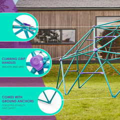 Play Phobos, Jungle Gym, 5Ft Climbing Dome – Kids Outdoor Play Equipment, Monkey
