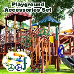 11 Pcs Playground Swing Set Accessories Plastic Pirate Steering Wheel with