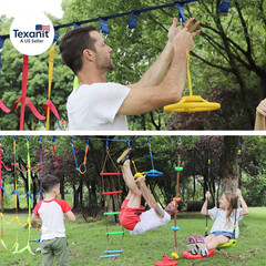 Craft Ninja Warrior Obstacle Course Accessories Kids Outdoor Play – 7Pc Rings, 2