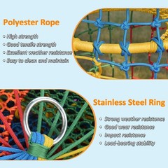 Climbing Rope Ladder for Kids with Saucer for Indoor or Outdoor (4-Tier)