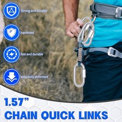 200-Pack M4 Quick Links, 1.57Inch Threaded Quick Chain Link M4-200PCS Silver