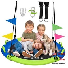 43 Inch Tree Swing, 900lbs Weight Capacity Saucer Swing Sets Green and Blue