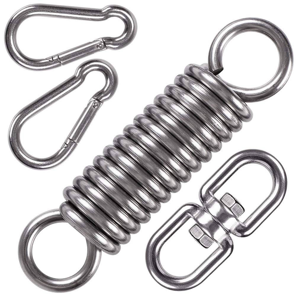 Hammock Chair Hanging Kit Swing Spring Hardware, Heavy Duty Suspension Swivel…