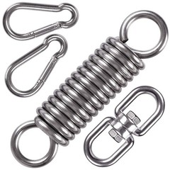 Hammock Chair Hanging Kit Swing Spring Hardware, Heavy Duty Suspension Swivel…