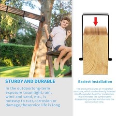 Heavy Duty Swing Hangers with 180° Snap Hooks – Metal Swing Set Brackets, 2 Pcs