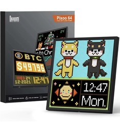 Pixoo-64 – Wifi Pixel Cloud Digital Frame with APP Control,64 X 64 LED Panel Dis