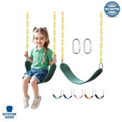 Heavy Duty Kids Swing Seat with Rust-Resistant Chains & Quick Links