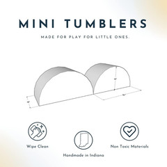 Mini Tumbler Set, Indoor Foam Playset, 2 Piece Soft Toddler and Active Kids Play