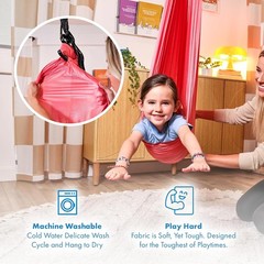 Sensory Swing for Kids & Adults – Holds 300Lbs, Indoor Outdoor Sensory Swing for