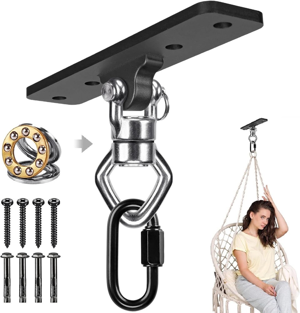 Ceiling Mount Swing Hanger with Bearing 900 LB Capacity Heavy Bag Stainless