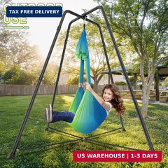 Swing Stand with Sensory Swing, Swing Frame with Pod Swing, X-Shaped Swing Set,