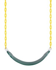 New Bounce Swing Seat – Heavy Duty Rust-Proof Chain – Set of 2 – Green