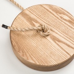 Lehman’s Old-Fashioned Hand Crafted Round Ash Wood Outdoor Play Tree Swing