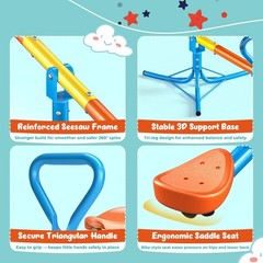 Seesaw -Teeter Totter for Kids Ages 3-8 -Toddler Seesaw with 360° Swivel-Sit …