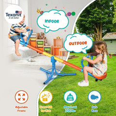 Seesaw -Teeter Totter for Kids Ages 3-8 -Toddler Seesaw with 360° Swivel-Sit and