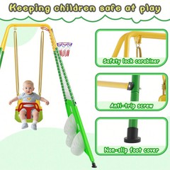 New 3in1 Kids Swing Set Backyard Indoor Toddler Swing With Basketball Hoop