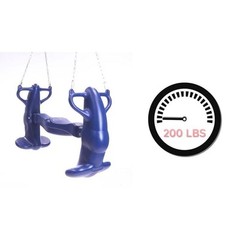 Swing-N-Slide Playsets Plastic Mega Rider Multi-Child Swing Glider Steel Blue