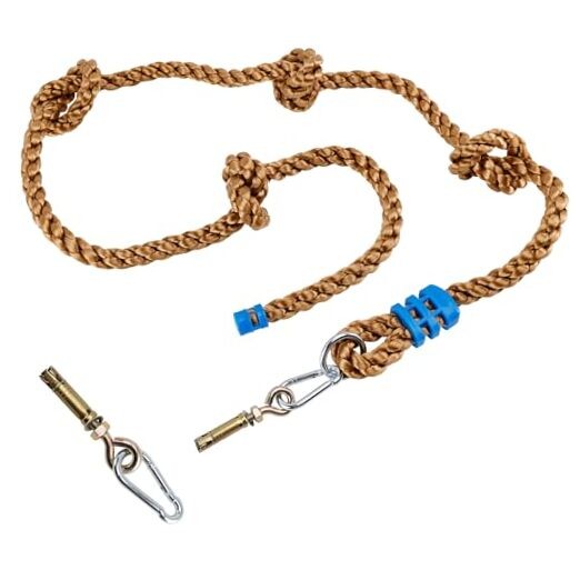 Climbing Rope for Kids, 8.2 FT Long with 4 Knotted Steps, Playground Coffee