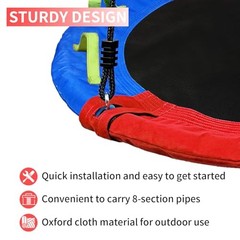 Tree Swing,Saucer Flying Swing 40 Inch for Kids,900D Oxford Waterproof, Rainbow