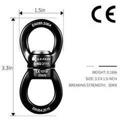 35kN Swing Swivel, CE Certified 360°Rotational Device, Silent Hanging Accesso…
