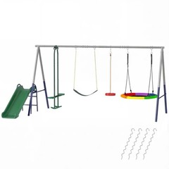 Outdoor Swings Glider Kids Swing Set Seat Backyard Heavy Duty