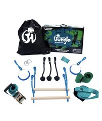 Ninja Obstacle Course 7 Obstacles Monkey bars Swing Rings 36’ Slackline Into Kit