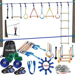 TUAHOO Obstacle Course 2 Ninja Line Slackline Obstacles Swing for Kids