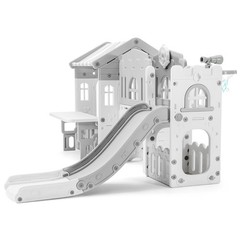 9IN1 Toddler Slide Climber Playset with Playhouse Indoor Outdoor Playground
