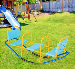 Kids Seesaw 200-lbs Capacity Out/In-door Swivel Teeter 3 – 8 Yrs Promote Family