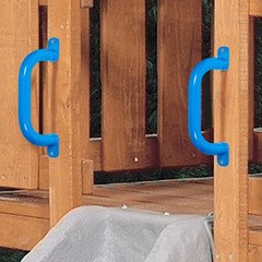 10 Inch 4 Pieces Blue Metal Safety Handles for Playground Accessories – Outdo…