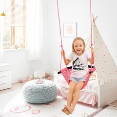 2 Pack Kids Swing Seat, Heavy Duty Rope, 440lbs Pink Outdoor Playground