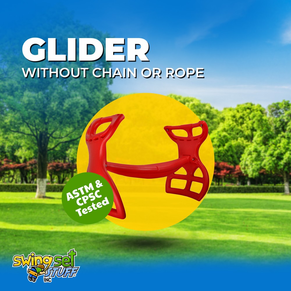 Swing Set Stuff Inc. Glider without Chain or Rope Red 0073-R wood playset seat