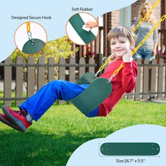 600lbs Heavy-Duty Metal Swing Set w/3 Swings & Frame Kids Adult Backyard Playset